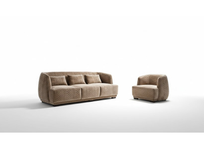 Designer sofa set 3+1 seater couch upholstered set Italian furniture