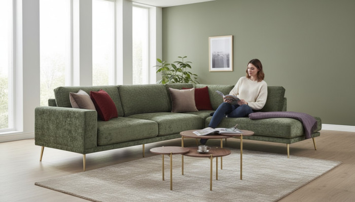 Design fabric L-shaped couch living landscape corner sofa suite modern sofa upholstery