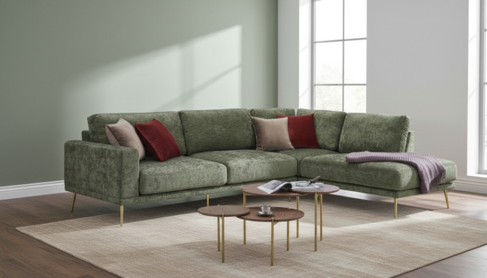 Design fabric L-shaped couch living landscape corner sofa suite modern sofa upholstery