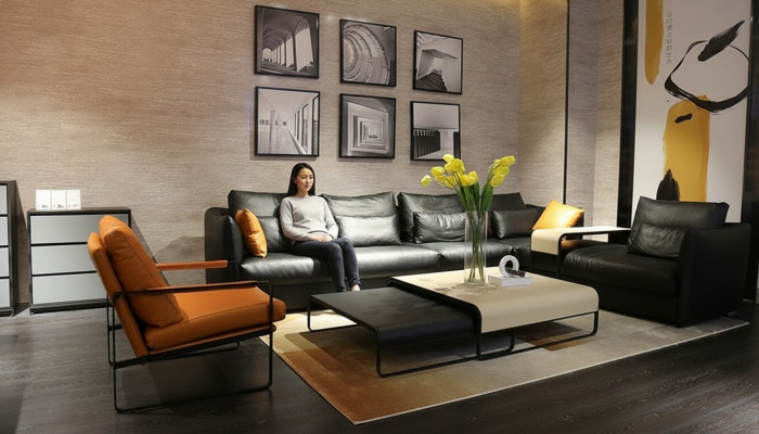 Italian leather style living room furniture corner sofa couch upholstery suite corner couch