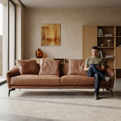 Design Italian furniture 2-seater sofa couch upholstery lounge club couches