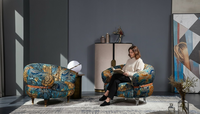 Armchair Club Lounge Designer TV Sofa Chair Chairs Upholstery Seat Furniture Textile