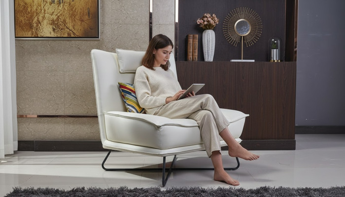 Luxury Chair Upholstery Cocktail Relax Lounge Club Chairs Furniture Design Armchair White