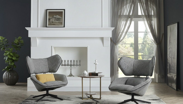 Lounge Luxury Television Club Upholstered Seat Design Armchair Couch Sofa Relax Fabric