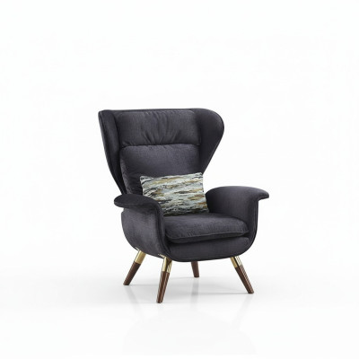 Armchair Design Couch Sofa Seater Luxury Wing Seat Relax Leather Lounge Club Upholstery