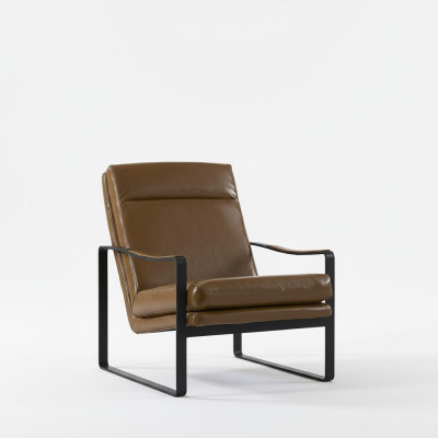 Armchair Design Couch Sofa Relax Leather Lounge Luxury TV Club Upholstered Seat