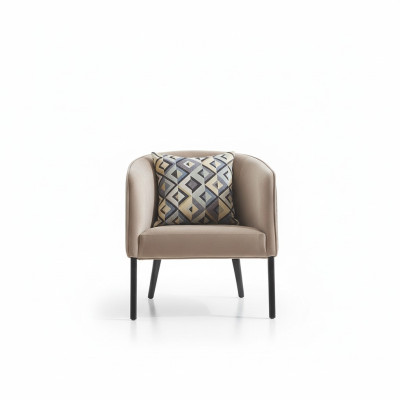 Luxury Chair Upholstered Cocktail Relax Lounge Club Chairs Furniture Design Armchair Beige