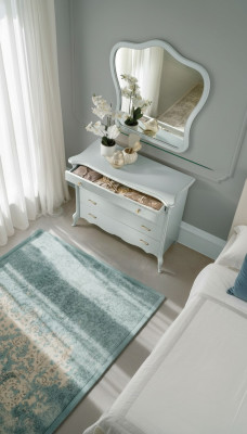 Mirror dresser cabinet chest of drawers bedroom set wood modern style dressing table