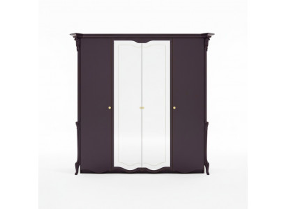 Beautiful wardrobe with mirrored doors in elegant Italian design