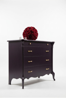 Chest of drawers with 4 drawers sideboard wooden cabinet dresser chests of drawers purple