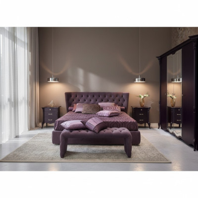 Bed Cushion Design Luxury Double Hotel Beds Bedroom Luxury Purple