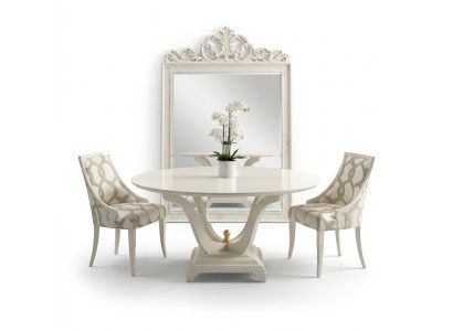Round table dining room round wood tables design original furniture Italian furniture