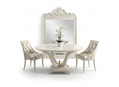 Round table dining room round wood tables design original furniture Italian furniture