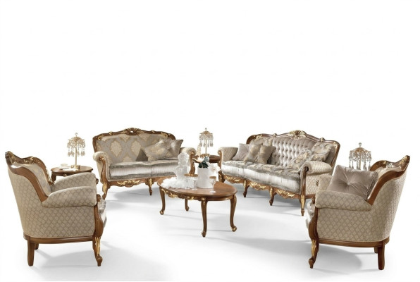 Rococo Italian Sofa Set Group Classic Seating Sets Solid Wood