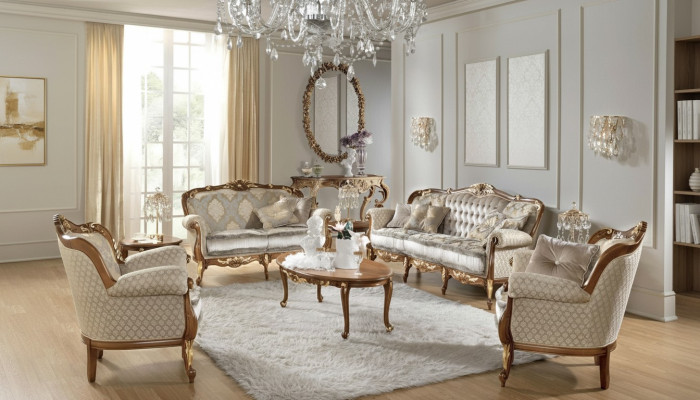 Sofa Baroque Rococo Classic Three-Seater 3-Seater Couch Upholstered Sofas Couches