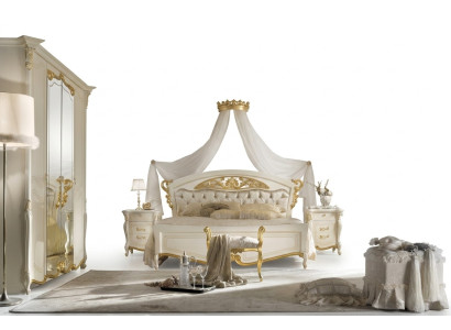 Italian bedroom furniture luxury designer bed double beds gold