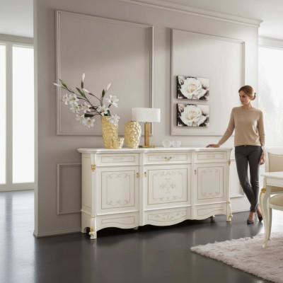 XXL Buffet Sideboard Sideboards Cabinet Baroque Rococo Sideboard Console Italian Furniture