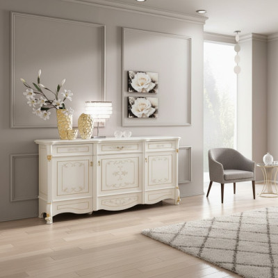 XXL Buffet Sideboard Sideboards Cabinet Baroque Rococo Sideboard Console Italian Furniture