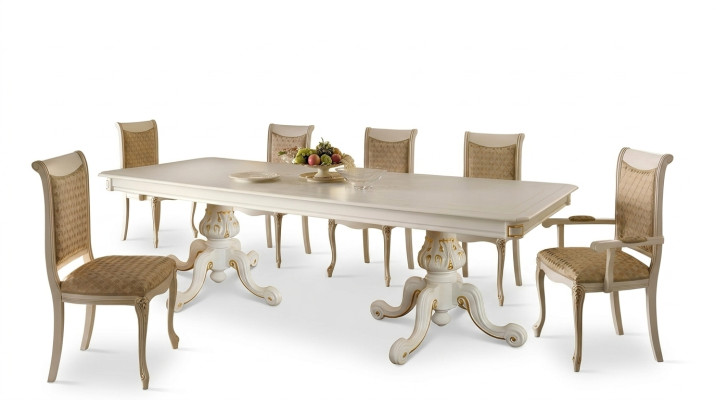Classic table dining table wood dining room set 6x chair set chairs new