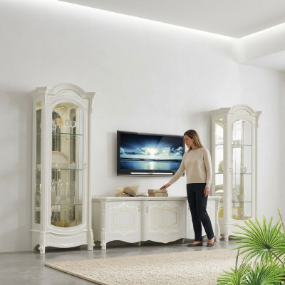 Italian Style Furniture - Living Room 3 Piece Set Living Room Display Cabinet rtv xlmoebel ®