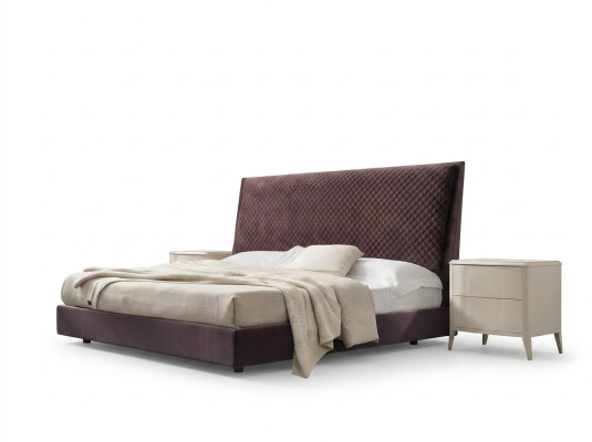 Bed + 2x nightstands 3-piece bedroom set design modern luxury Italy furniture new