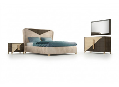 3-piece bedroom set: bed, 2 beds, nightstand console, double hotel