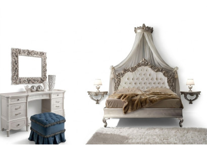 Bedroom Complete Set Royal Baroque Bed Dressing Table Nightstand 6 pcs.