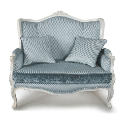 Couch Textile Fabric Sofa Noble Design Designer 2-Seater Furniture Classic Furniture