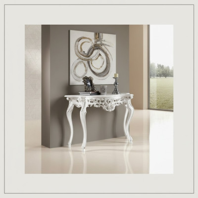 Designer luxury console table consoles wooden design silver classical new