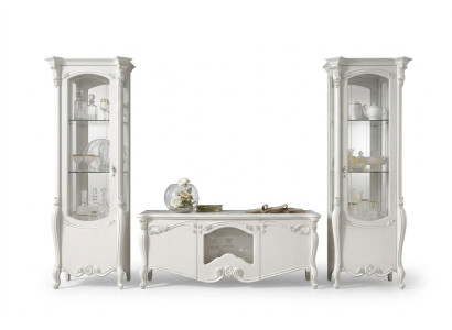 Classic living room wall cabinet sideboard display cabinet RTV shelf walls closet 3-piece.