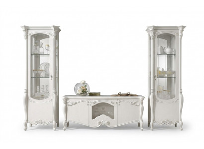 Classic living room wall cabinet sideboard display cabinet RTV shelf walls closet 3-piece.