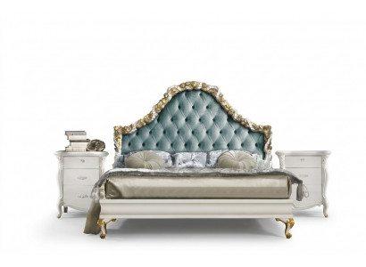 3-piece bedroom set bed with 2 bedside nightstands console hotel beds double upholstered
