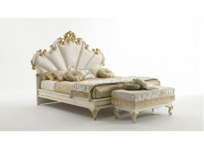 Classic Bed Baroque Rococo Hotel Beds Upholstered Bed Double Bed Italian Furniture