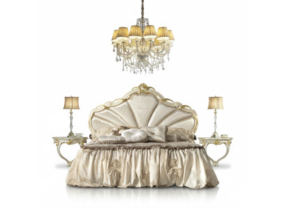 Design Bedroom 3-piece. Bed 2x Nightstand Classic Luxury Bed Set Furniture