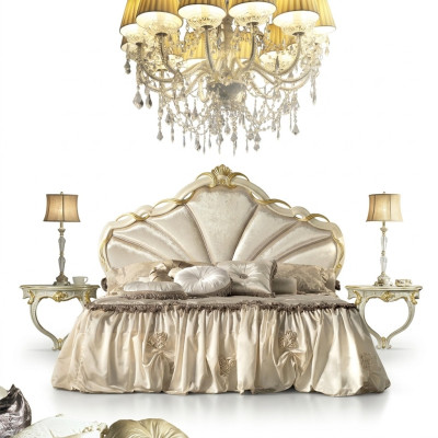 Classic bed frame beds - Double bed 180x200cm - Baroque Rococo Italy