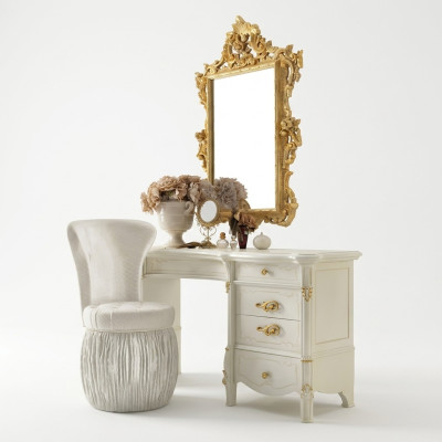 Dressing table mirror stool sideboard bedroom chest of drawers baroque rococo 3-piece new