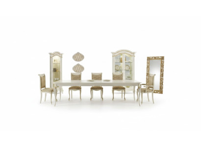 Dining room set 9 pieces. Dining table 6x chairs showcase cabinet cabinets solid wood
