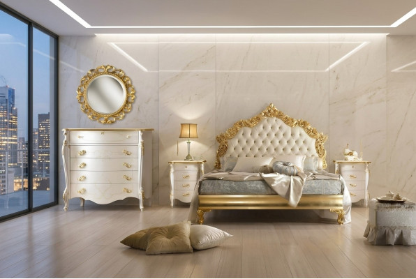 Bed, Pillow, Design, Luxury Double Hotel Beds, Sleep Room, 180x200cm, Solid Wood