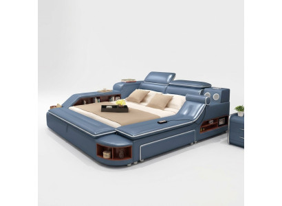 Leather bed beds cushion double multifunction 180x200 leather bed frame