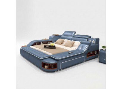 Leather bed beds cushion double multifunction 180x200 leather bed frame