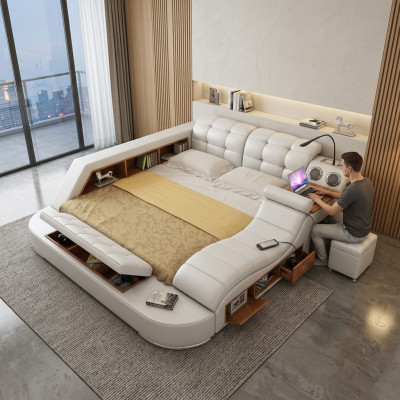 Bed Multifunction - Safe - Heat Lounger - USB - Sound Double Hotel