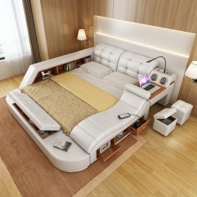 Bed Multifunction - Safe - Heat Lounger - USB - Sound Double Hotel