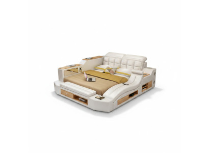 Function bed double bed leather bed beds leather upholstery bedroom marriage