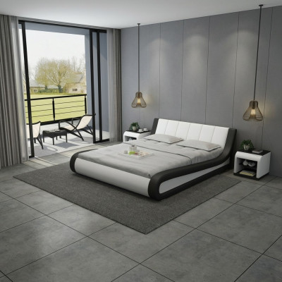 Bed leather bed upholstered bed modern double bedroom double bed beds