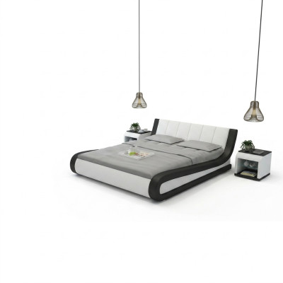 Bed leather bed upholstered bed modern double bedroom double bed beds