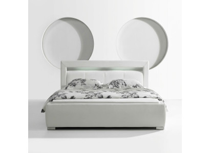 Leather bed upholstery design luxury double hotel bedroom matrimonial beds