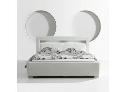 Leather bed upholstery design luxury double hotel bedroom matrimonial beds