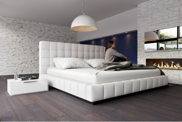 Designer upholstered bed bed white beds leather bed double bed marriage bed designer bed