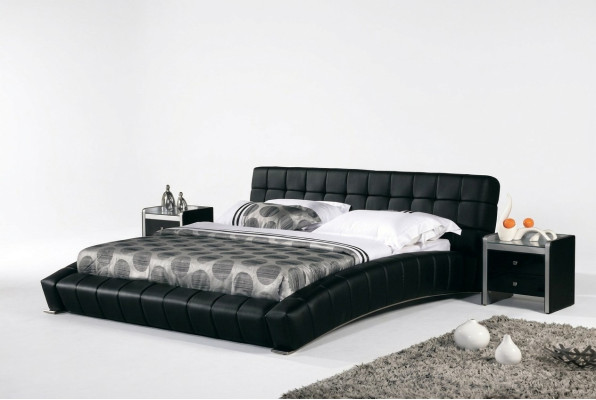 Upholstered bed beds bed upholstery marriage leather textile designer double