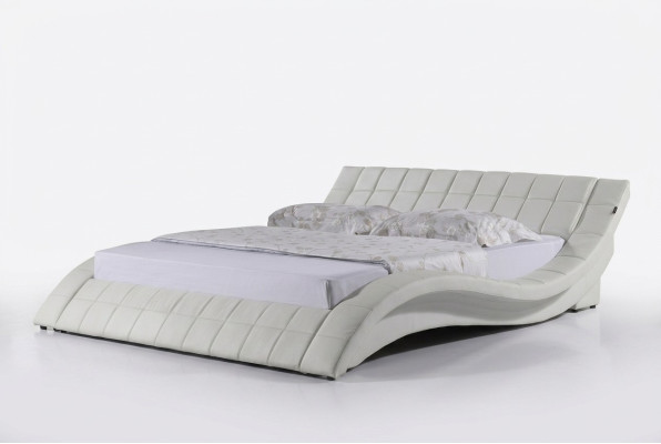 Designer upholstered bed white bed beds leather bed double bed marriage bed designer bed